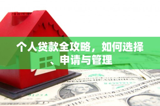 龙港个人贷款全攻略，如何选择、申请与管理
