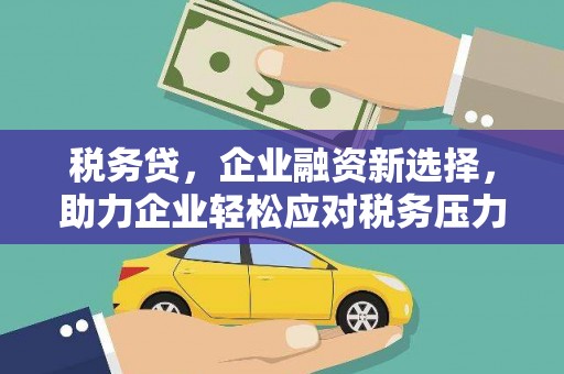 阿合奇税务贷，企业融资新选择，助力企业轻松应对税务压力