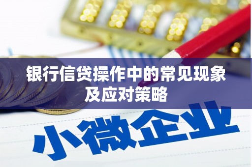正定银行信贷操作中的常见现象及应对策略
